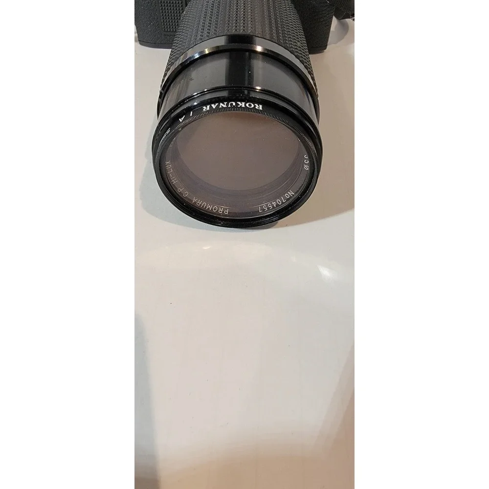 Vintage Konica FP-1 Program‎ Motor Camera Lens Bundle + Case